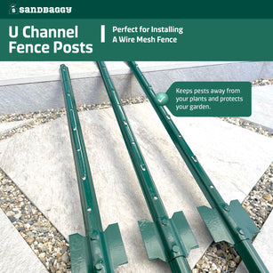 U Channel Fence Posts for installing a wire mesh fence