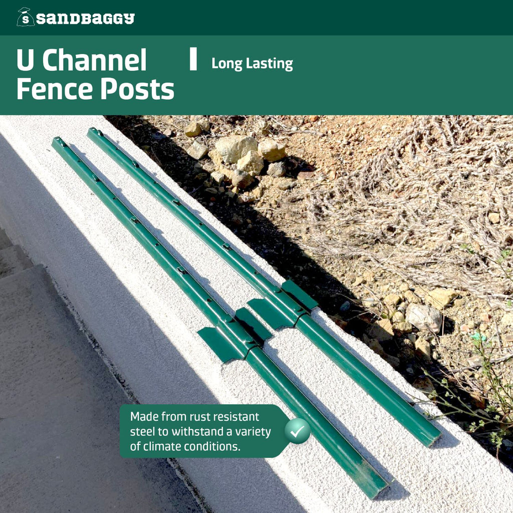 rust resistant u channel fence posts
