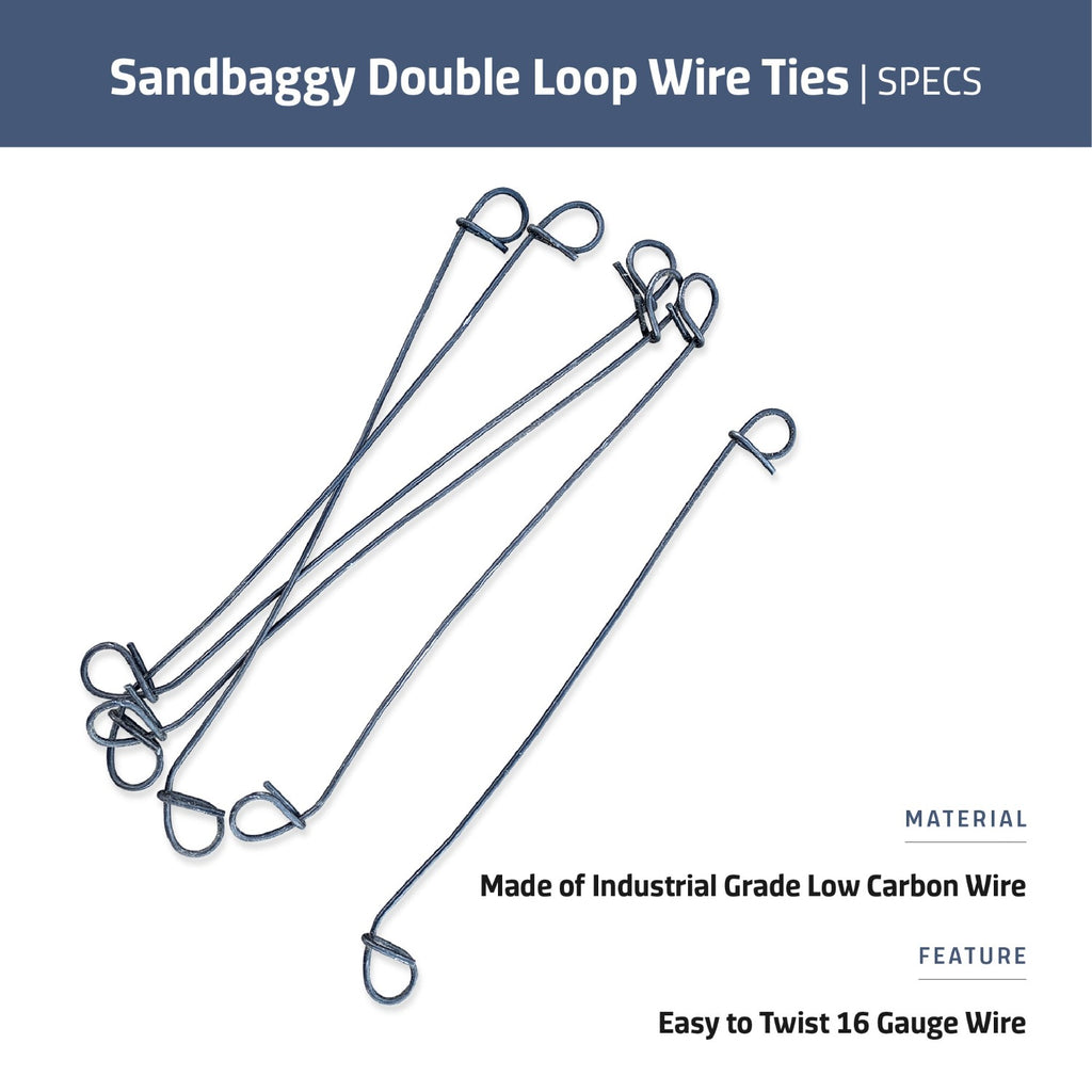 Double Loop Rebar Wire Ties - 16 Gauge Steel (3 Sizes Available ...