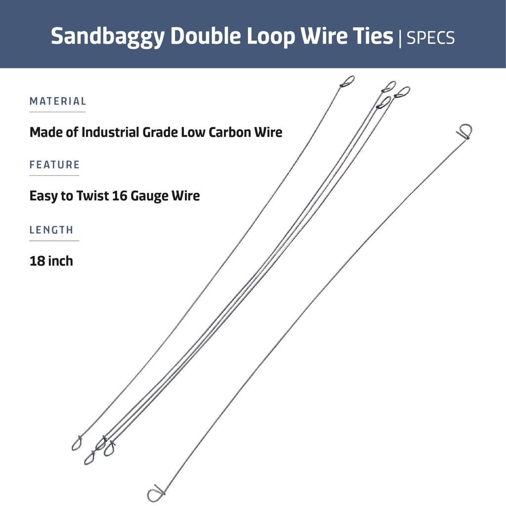 ﻿18" double loop ties 16 Gauge