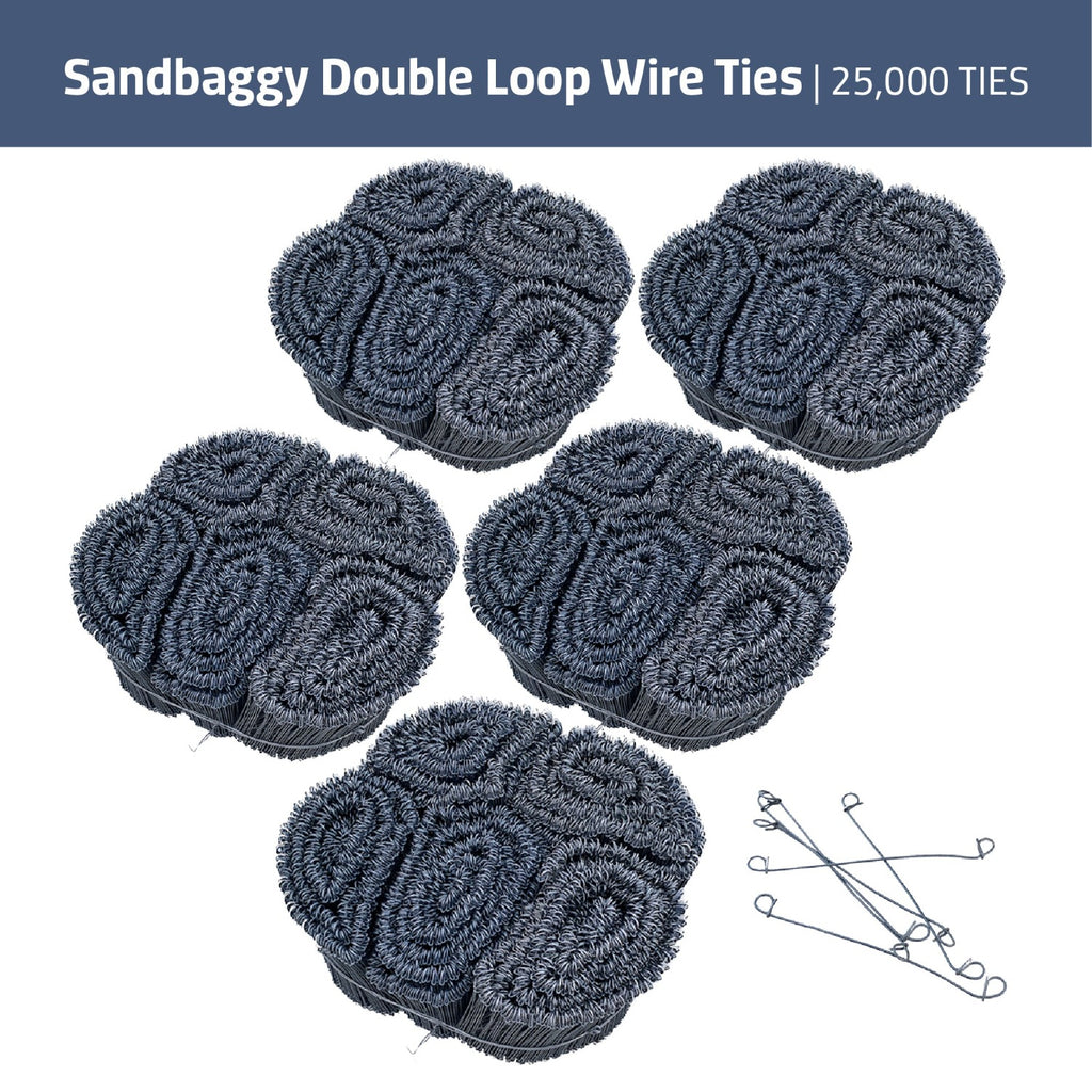 25000 qty double loop wire ties in bulk