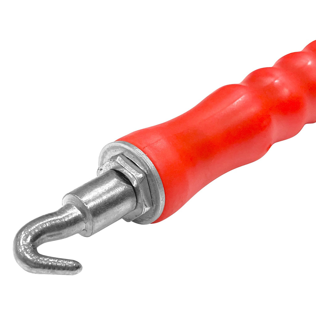 rebar tie tool with hooked end made of galvanized rust resistant steel