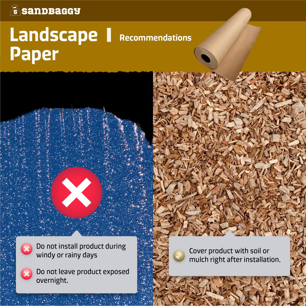 Cover Garden Paper with Mulch
