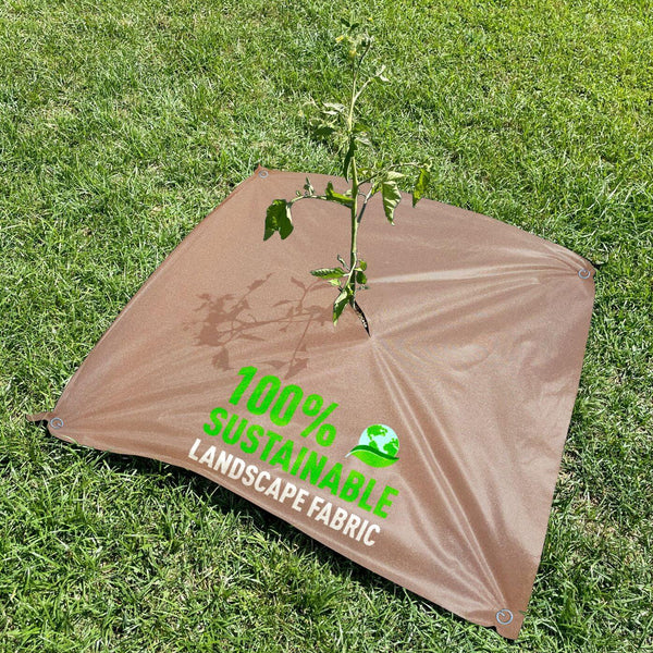 pre seeded garden mats Biodegradable Tree Mats (3 ft x 3 ft) - Paper Weed Barrier, Paper Mulch - Made in USA