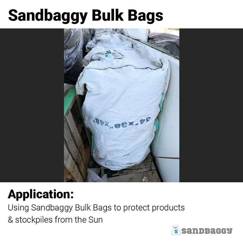 bulk container bags can be used to protect items from the sun