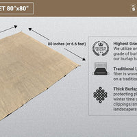 80" x 80 " burlap square sheets