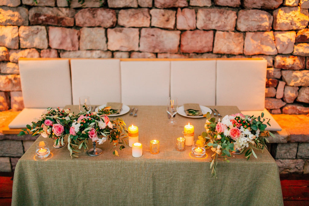 burlap table covers