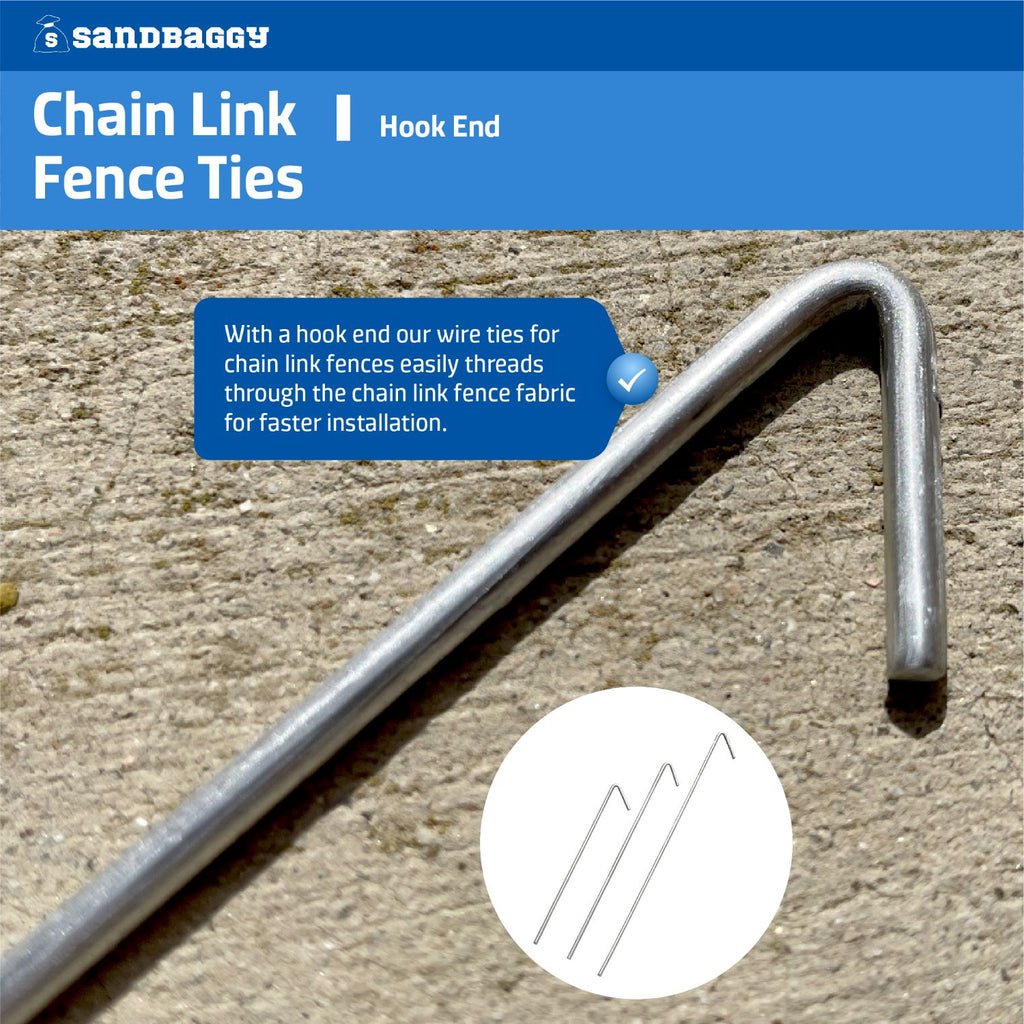 hook style chain link fence ties for easy installation