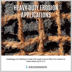 Coir Matting: heavy duty erosion applications