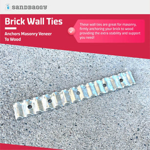 corrugated masonry wall ties for stability and support