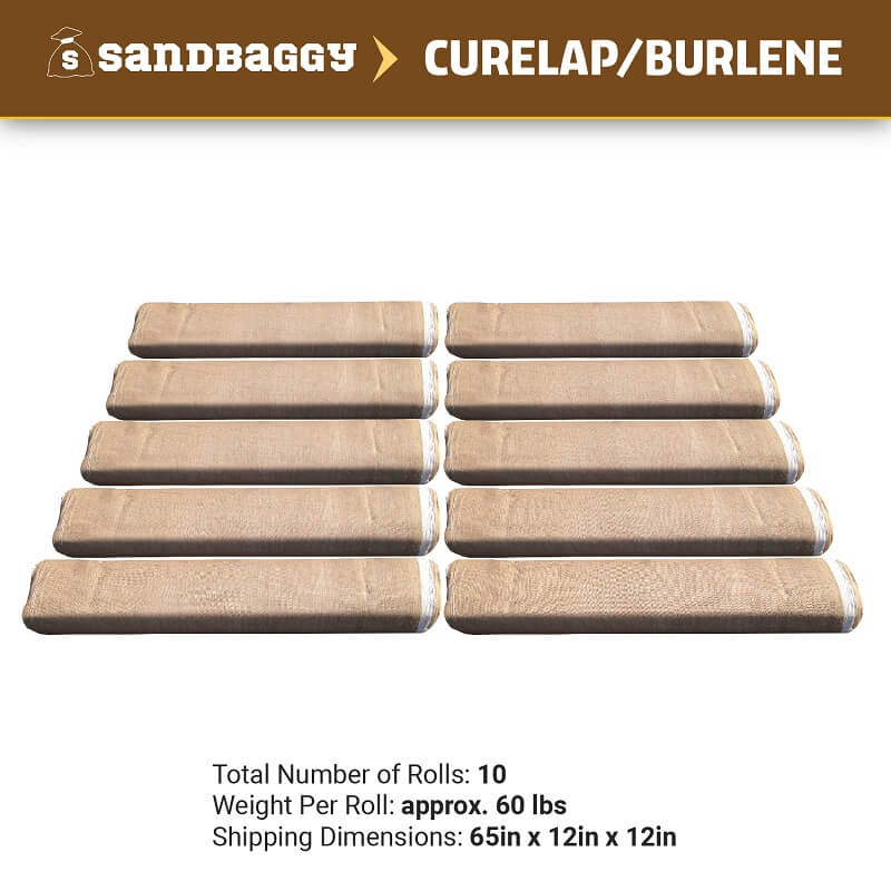 Burlap Concrete Curing Blankets - Curelap / Burlene - 10 ft Wide