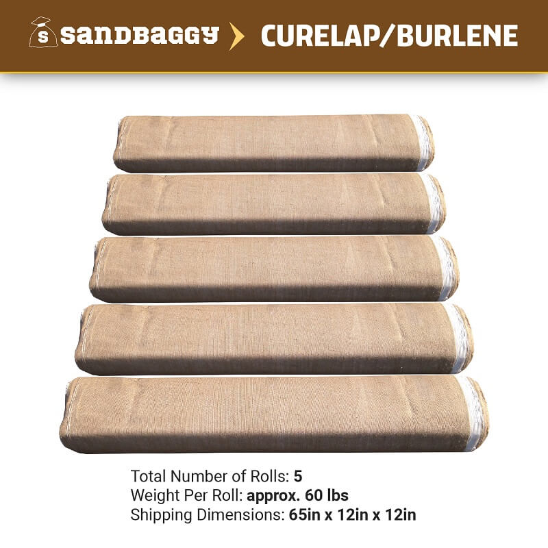 burlap concrete curing blanket for sale (5 rolls) - $326 each