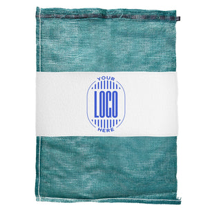 green custom printed mesh produce bags with logo