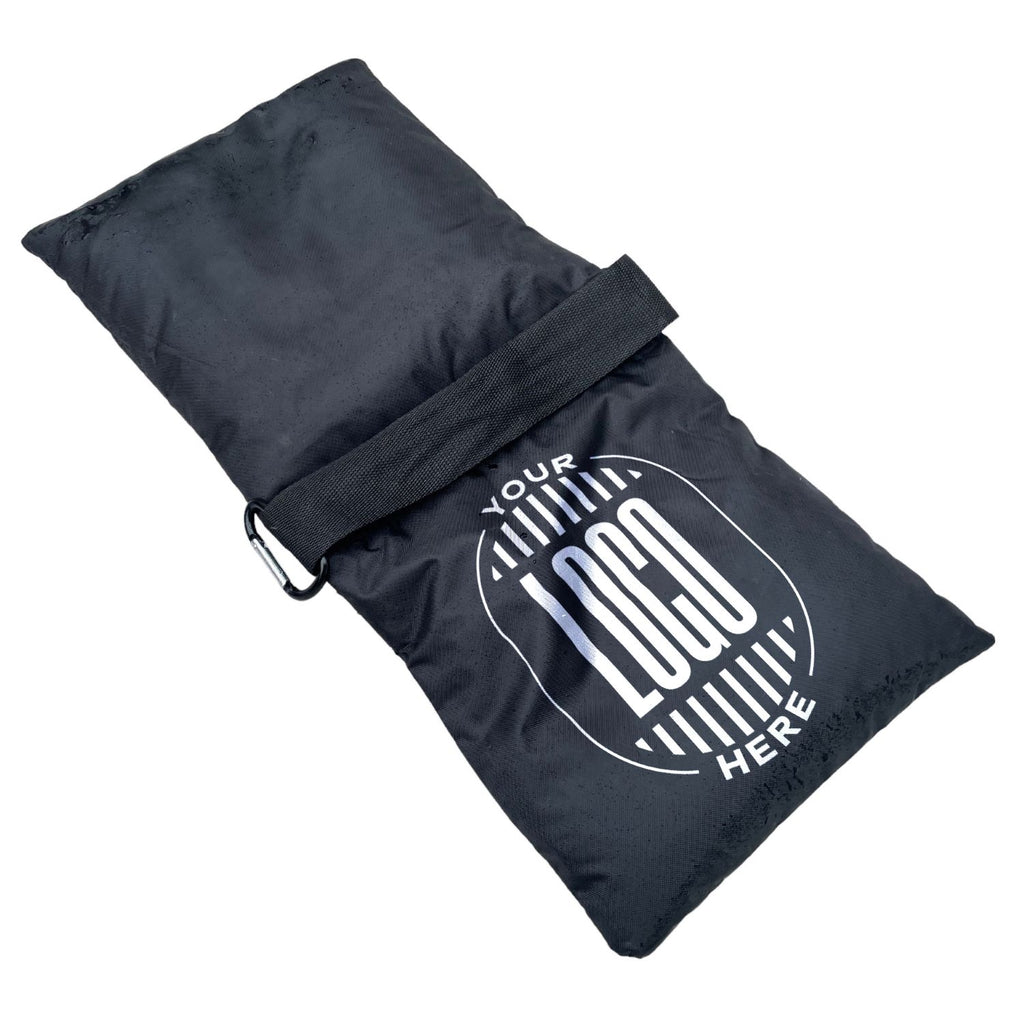 custom printed saddle sandbags with 25 lb. weight capacity