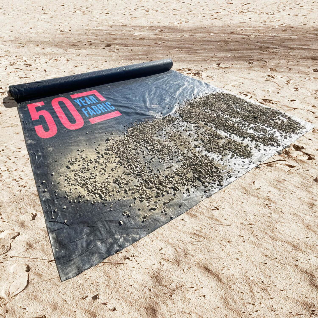 Woven Geotextile Landscape Fabric (4 oz) for Soil Stabilization / Separation - Underlayment for Driveway, Pavers, Gravel Roads, Retaining Wall