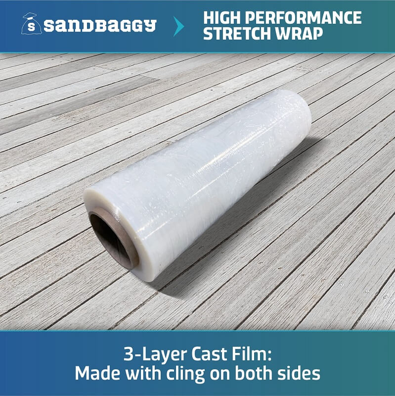 Stretch Wrap Film - 18-inch x 1500 ft [Made in USA]