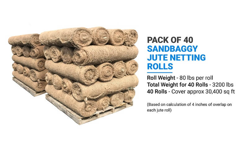 40 jute netting rolls