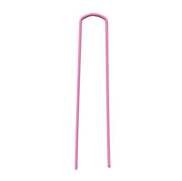 6-inch PINK Colored Landscape Staples (Rust Resistant, Stand Out) - 11 Gauge