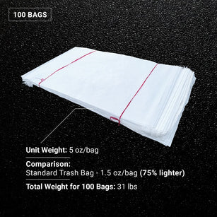 white 6 mil contractor bags 100 pack