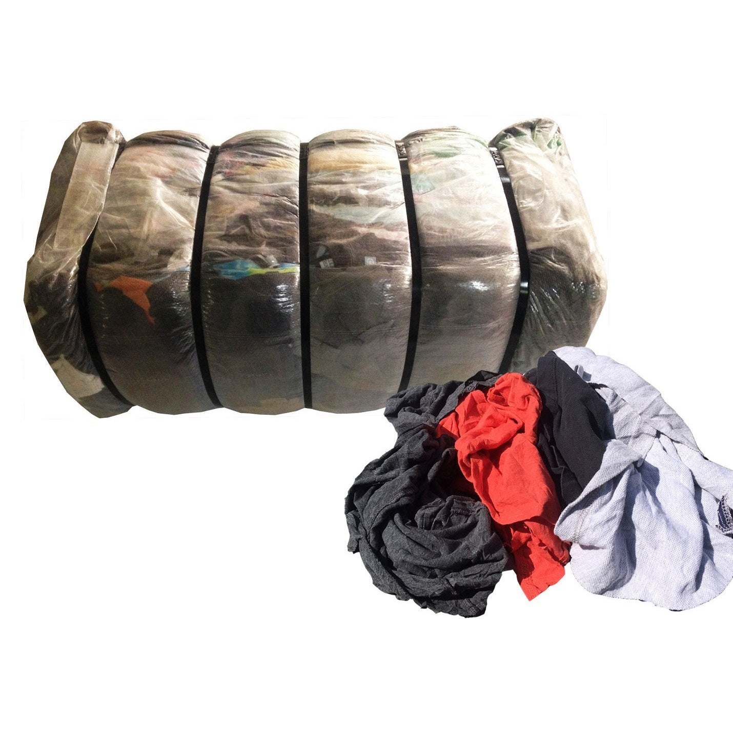 Recycled White Cotton Rags - 1000 Pound Pallet - Cotton, Prewashed