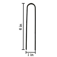 Dimensions of 6-inch Round Top Landscape Garden Sod Staples: 6-inch long x 1-inch wide