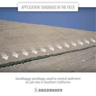 sandbag barrier for sediment control