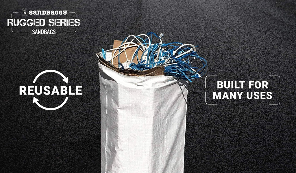 Sandbaggy Reusable Sandbags are reusable and built for many uses