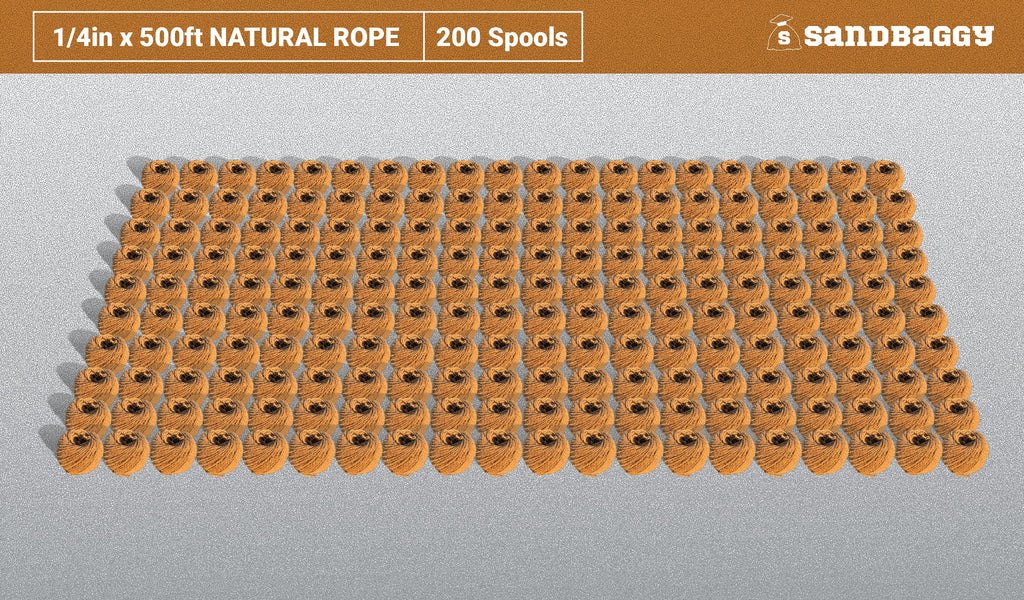 Sisal Rope - 1/4 Inch x 500 Feet [100% Cat Friendly]