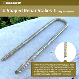 Chisel Point U Shaped Rebar Stakes