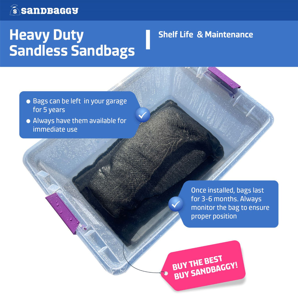 heavy duty ready-to-use water activated sandbags 