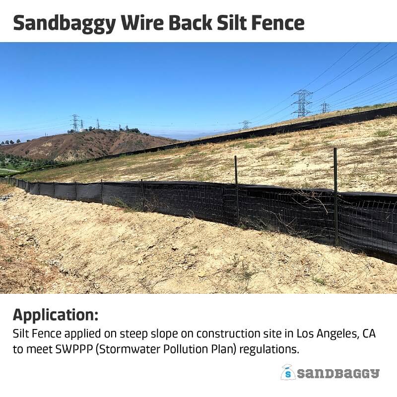Wire Back Silt Fence (100% DOT Compliant) - Black / Orange – Sandbaggy