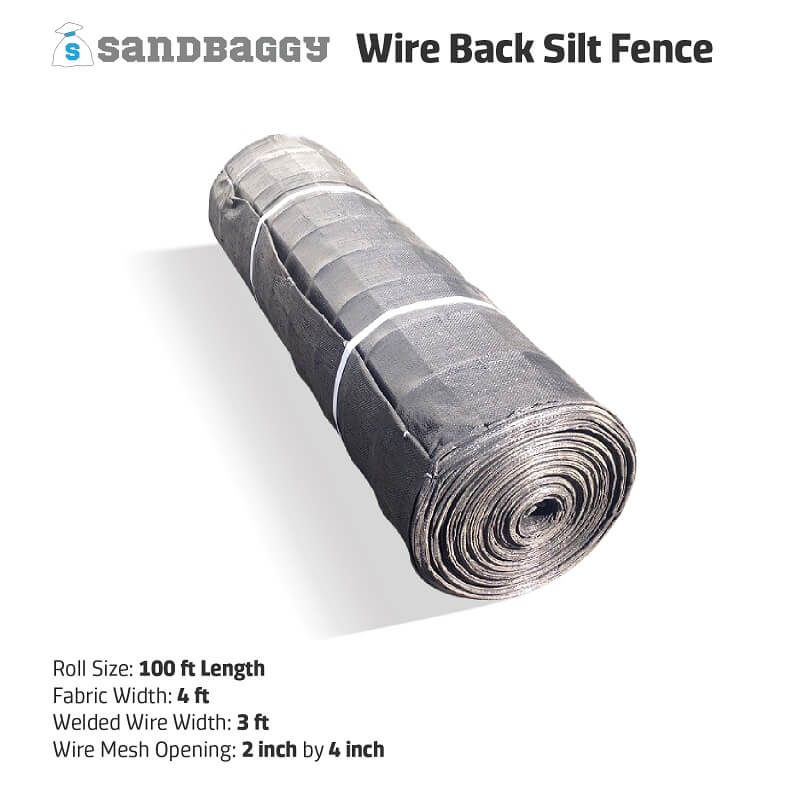 wire backed silt fence