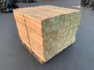 Wood Stakes for construction sold on pallet in bundles of 25 stakes